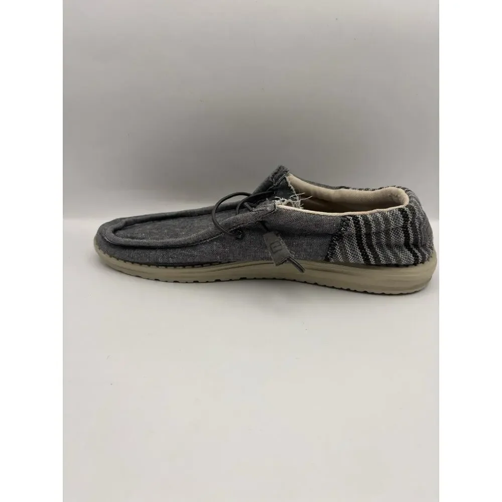Hey Dude Wally Gray Slip On Shoes Men Size 9